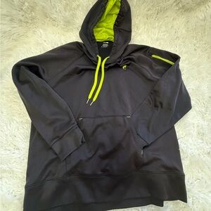 Fila Black and Neon Green Men's Hoodie